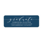 EENVOUDIGE MINIMALISTISCHE KALLIGRAFIE RETOURADRES ETIKET (Voorkant)