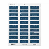 EENVOUDIGE MINIMALISTISCHE KALLIGRAFIE RETOURADRES ETIKET (Full Sheet)