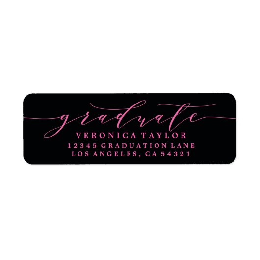 EENVOUDIGE MINIMALISTISCHE KALLIGRAFIE RETOURADRES ETIKET (Voorkant)