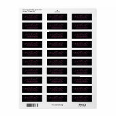 EENVOUDIGE MINIMALISTISCHE KALLIGRAFIE RETOURADRES ETIKET (Full Sheet)