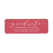 EENVOUDIGE MINIMALISTISCHE KALLIGRAFIE RETOURADRES ETIKET (Voorkant)