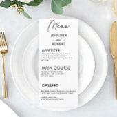 Eenvoudige minimalistische kalligrafie rustieke br menu