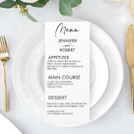 Eenvoudige minimalistische kalligrafie rustieke br menu