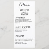 Eenvoudige minimalistische kalligrafie rustieke br menu (Voorkant)