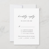 Eenvoudige minimalistische kalligrafiescript - keu RSVP kaartje (Voorkant)