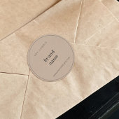 Eenvoudige Minimalistische Kartonnen Kraft Kaarsve Ronde Sticker