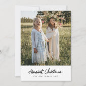 Eenvoudige minimalistische kerstfeestkaart feestdagenkaart (Voorkant)