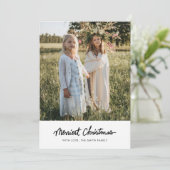 Eenvoudige minimalistische kerstfeestkaart feestdagenkaart (Staand voorkant)