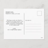 Eenvoudige minimalistische kerstfoto feestdagenkaart (Achterkant)