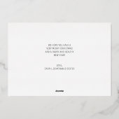 Eenvoudige minimalistische kerstfoto folie feestdagenkaart (Achterkant)