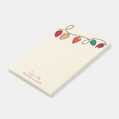 Eenvoudige minimalistische kerstverlichting in de  post-it® notes (Schuin)