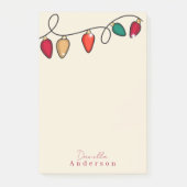 Eenvoudige minimalistische kerstverlichting in de  post-it® notes (Voorkant)