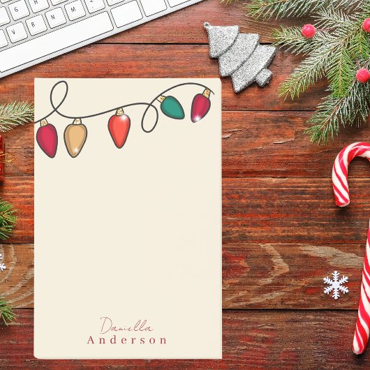 Eenvoudige minimalistische kerstverlichting in de  post-it® notes