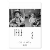 Eenvoudige minimalistische kindertijd foto bruilof kaart (Voorkant)