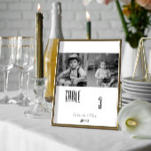 Eenvoudige minimalistische kindertijd foto bruilof kaart