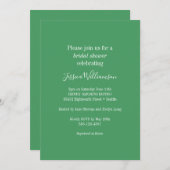 Eenvoudige Minimalistische Klassieke Chic Groene B Kaart (Voorkant / Achterkant)