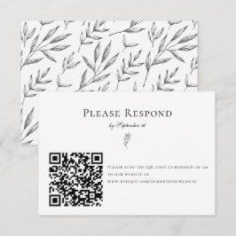 Eenvoudige minimalistische klassieke legante moder RSVP kaartje