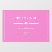 Eenvoudige Minimalistische Kleine Zakelijke Schoon Raamsticker (Vel)