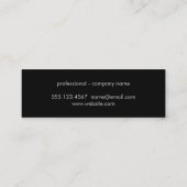 eenvoudige, minimalistische kleurrijke groene text mini visitekaartje (Achterkant)