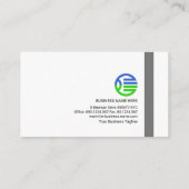 Eenvoudige minimalistische kolomoprichter CEO Visitekaartje (Achterkant)