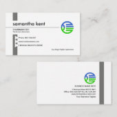 Eenvoudige minimalistische kolomoprichter CEO Visitekaartje (Voorkant / Achterkant)