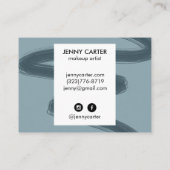 Eenvoudige minimalistische Kool Blue Squiggle Brus Visitekaartje (Achterkant)