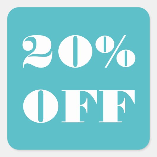 Eenvoudige minimalistische kortingsprijs business vierkante sticker (Voorkant)