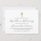 Eenvoudige minimalistische kruis moeder zegen kaart (Voorkant)