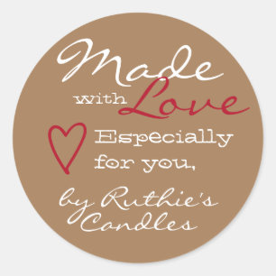 Eenvoudige minimalistische laptop met liefdeshars  ronde sticker