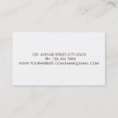 Eenvoudige minimalistische lederen blik visitekaartje (Achterkant)