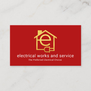 Eenvoudige Minimalistische Letter-e Huis Circuit Visitekaartje