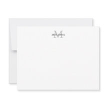 Eenvoudige minimalistische lichtgrijze monogram ty