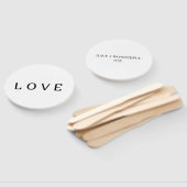 Eenvoudige minimalistische liefde Set van fans Handwaaier (Niet-gemonteerd)