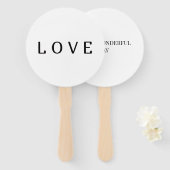 Eenvoudige minimalistische liefde Set van fans Handwaaier (Voorkant en achterkant)