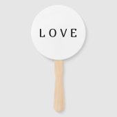 Eenvoudige minimalistische liefde Set van fans Handwaaier (Voorkant)