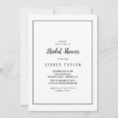 Eenvoudige minimalistische Lijst bruidsdouche uitn Kaart (Voorkant)