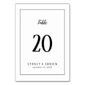 Eenvoudige minimalistische Lijst bruiloft tafel nu Kaart (Voorkant)