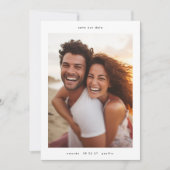 Eenvoudige minimalistische lijst trouwfoto save the date (Voorkant)