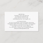 Eenvoudige minimalistische line Floral Wedding Det Informatiekaartje (Achterkant)