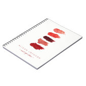 Eenvoudige minimalistische lippenstift kleuren swa notitieboek (Linkerzijde)