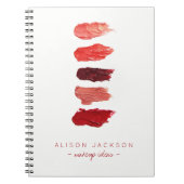 Eenvoudige minimalistische lippenstift kleuren swa notitieboek (Voorkant)