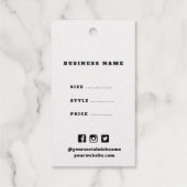 Eenvoudige minimalistische Logo Business Prijs Cadeaulabels (Achterkant)