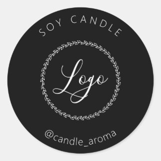 Eenvoudige Minimalistische Logo Kaars Verpakking Z Ronde Sticker