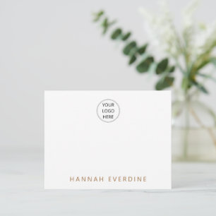 Eenvoudige Minimalistische Logo Naam Notitiekaartje