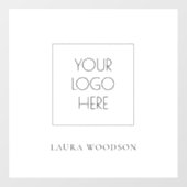 Eenvoudige Minimalistische Logo Naam Raamsticker (Vel)