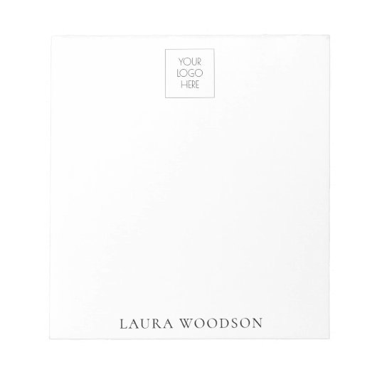 Eenvoudige Minimalistische Logo Notitieblok (Voorkant)