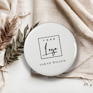 Eenvoudige, minimalistische Logo voor speciale act Button Flesopener