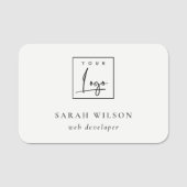 Eenvoudige, minimalistische Logo voor speciale act Naamplaatje (Voorkant)