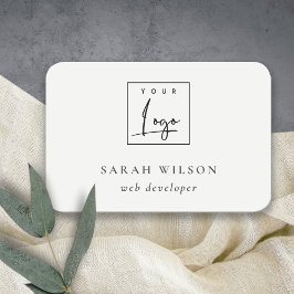 Eenvoudige, minimalistische Logo voor speciale act Naamplaatje