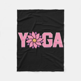 Eenvoudige Minimalistische Lotus Bloem Yoga Fleece Deken